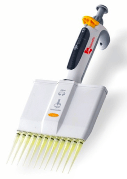 P Series Variable Volume 12 Channel Micropipette (121 °C autoclavable)