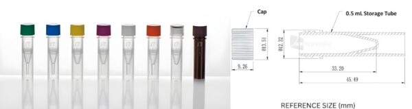 Storage tubes  0.5 mL