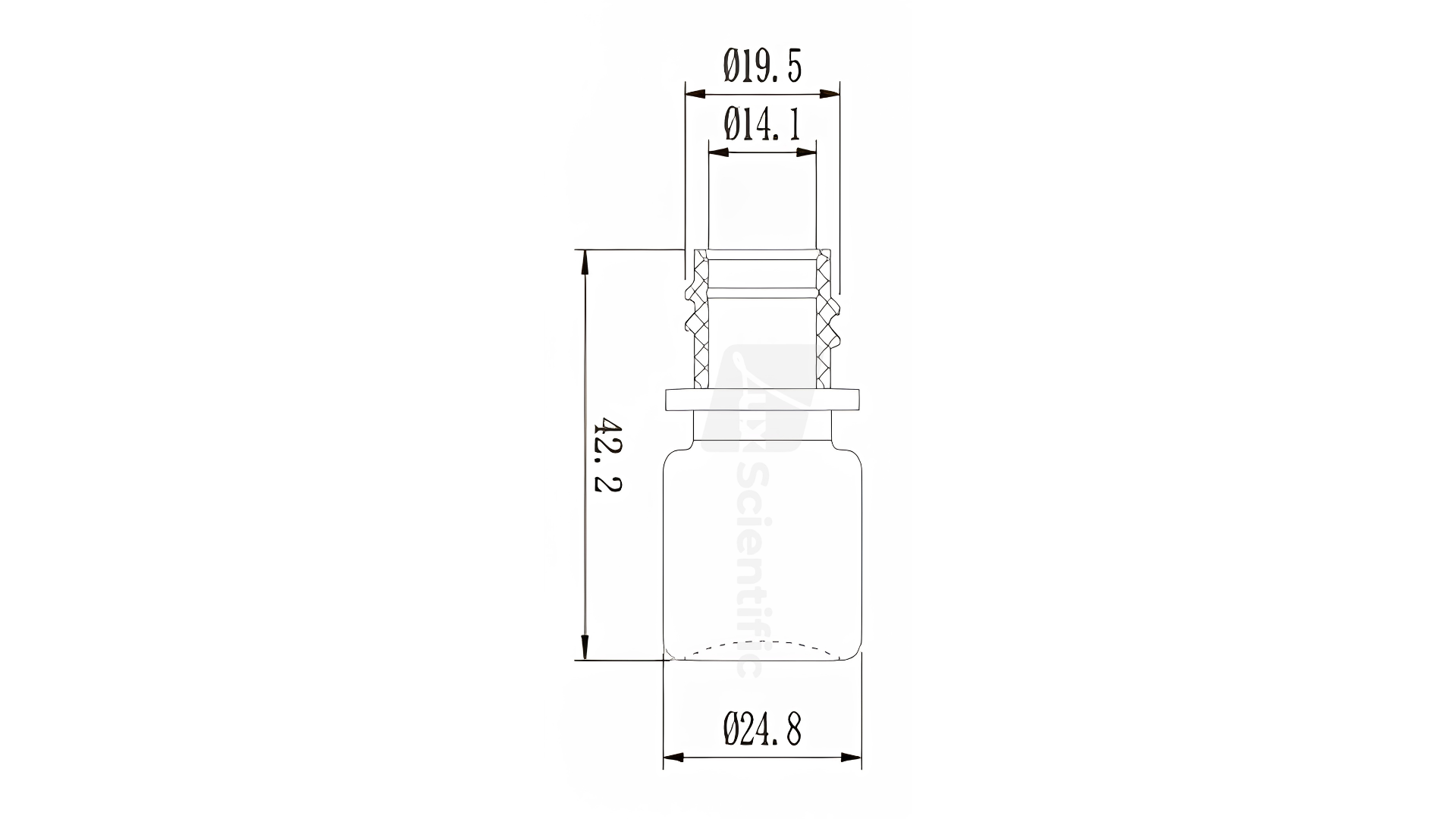 Wide Mouth Reagent Bottle 8 mL - Image 2