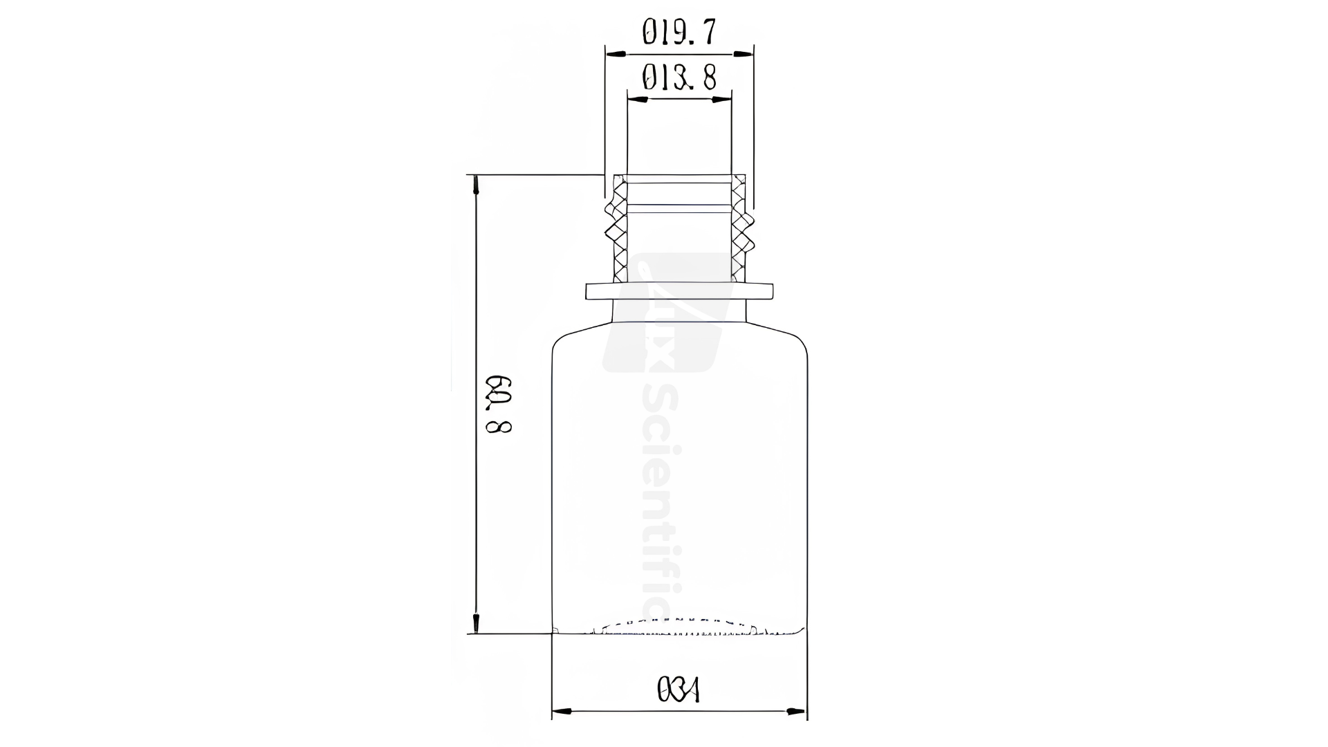 Narrow Mouth Reagent Bottle 30mL - Image 2
