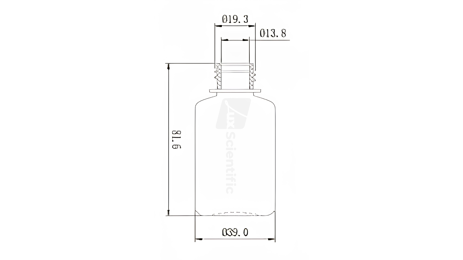 Narrow Mouth Reagent Bottle 60mL - Image 2