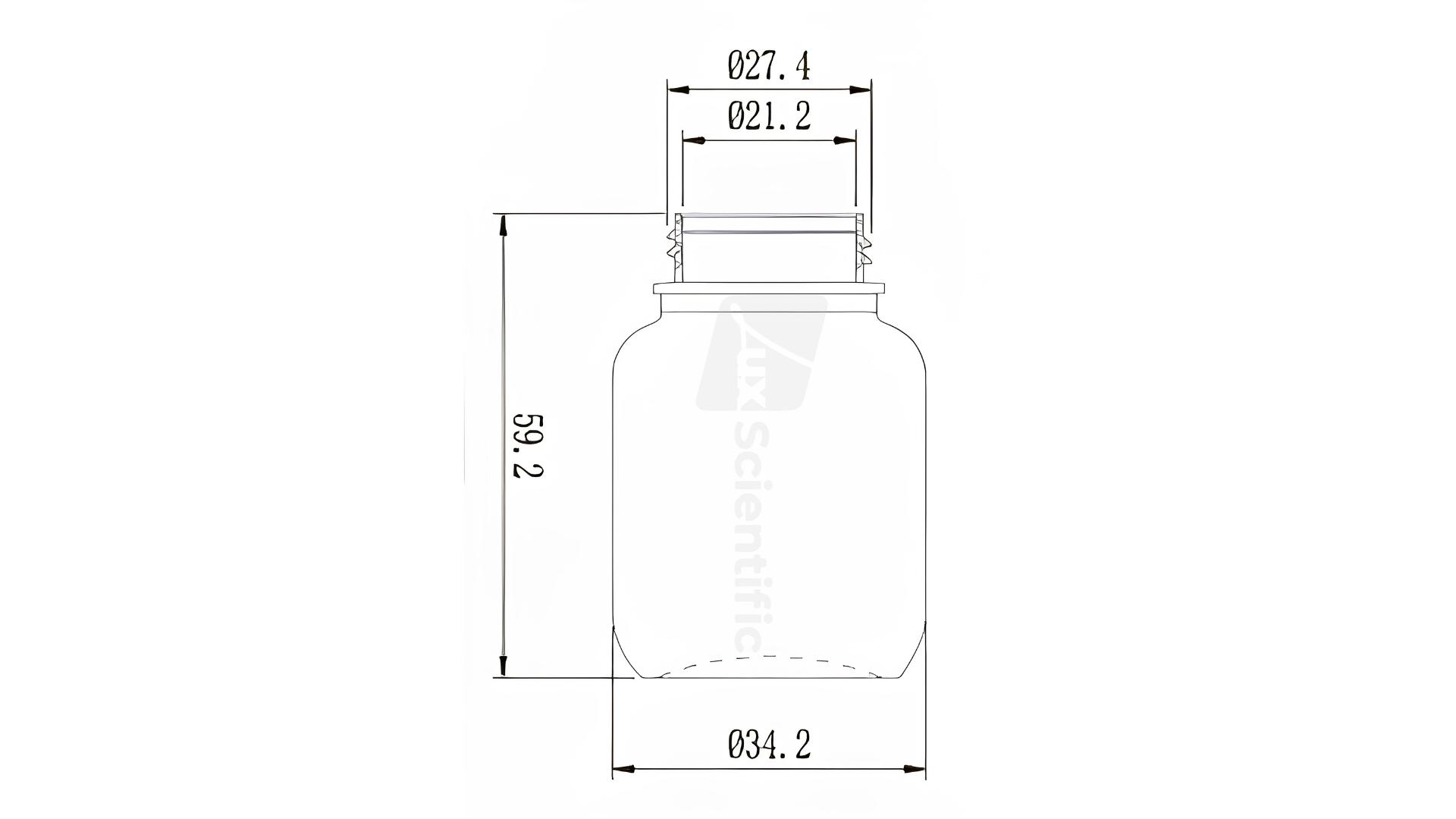 Wide Mouth Reagent Bottle 30mL - Image 2