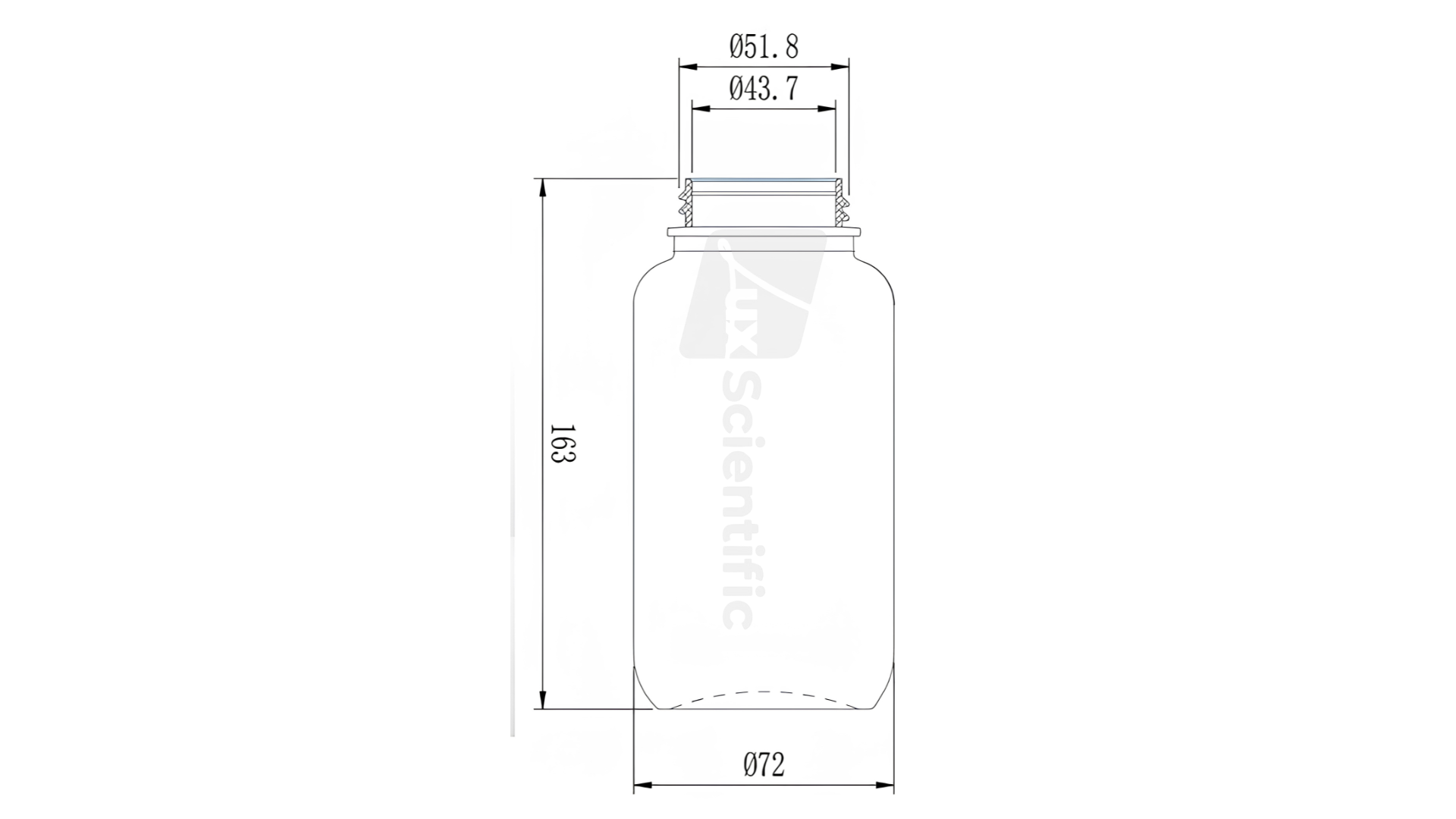 Wide Mouth Reagent Bottle 500mL - Image 2